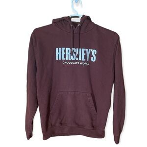 Hersey’s Chocolate Hoodie Mens Medium Heavyweight Outdoor Logo Brand Casual Y2K